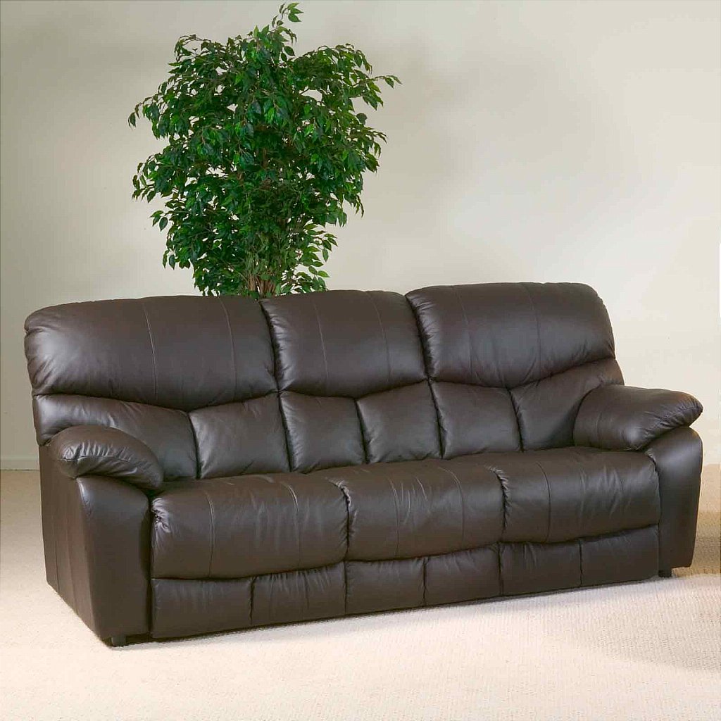 Vale Furnishers Scorpio Three Seat Leather Sofa